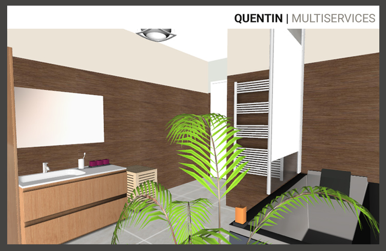 salle de bain 3D -Quentin Multiservices - Travaux Neuf et rénovation Montpellier - Hérault